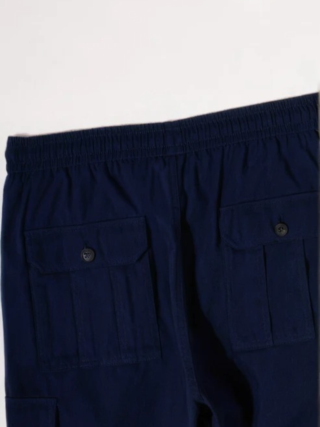 Men's Regular Fit Cotton Cargo Pants - Blue
