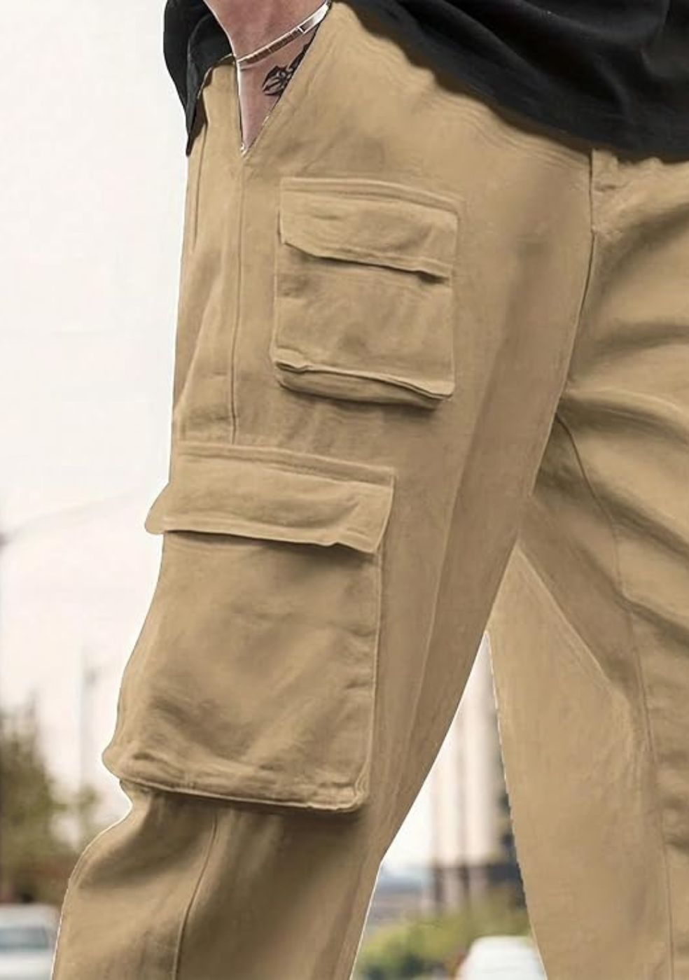 Men's Cotton loose fit cargo Trouser