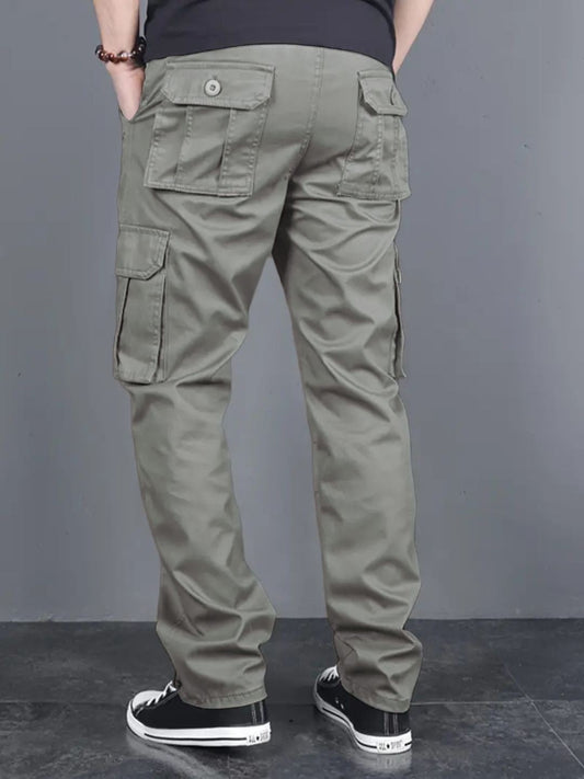 Men's Regular Fit Cotton Cargo Pants - MGray