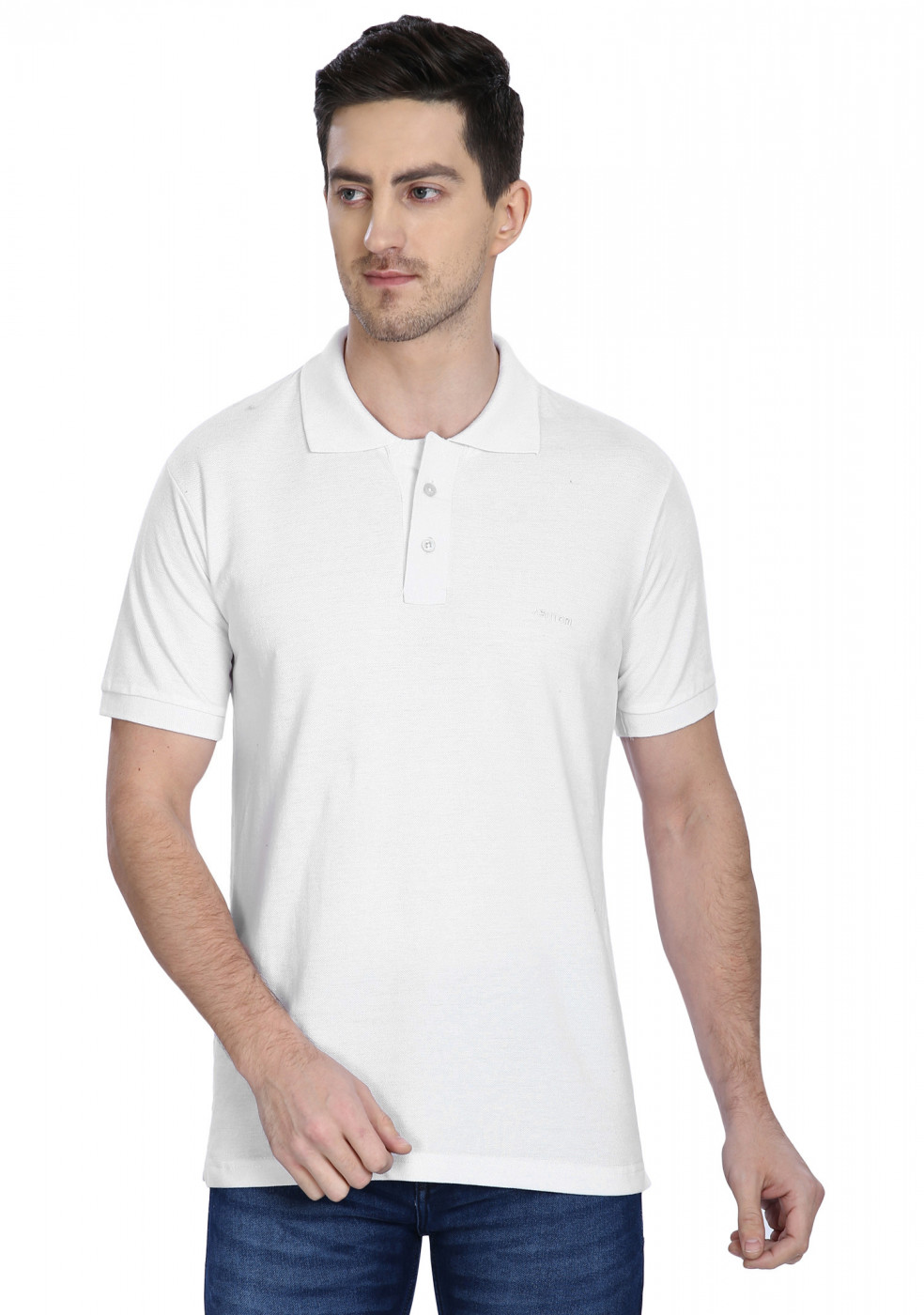 White Polo T Shirt For Men