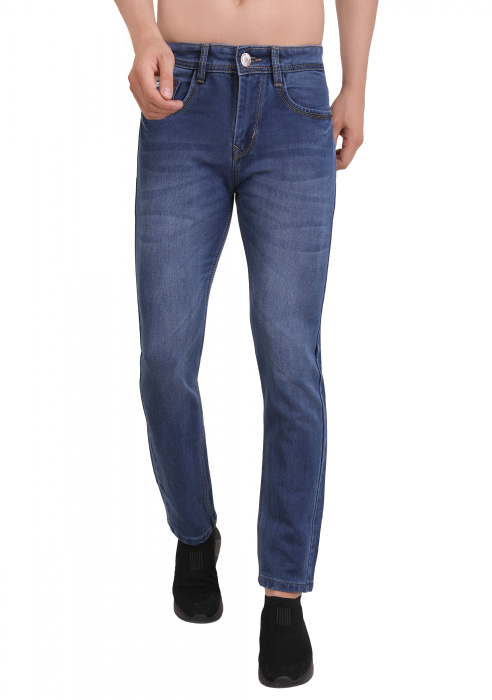Blue Slim Fit Trendy Jeans For Men