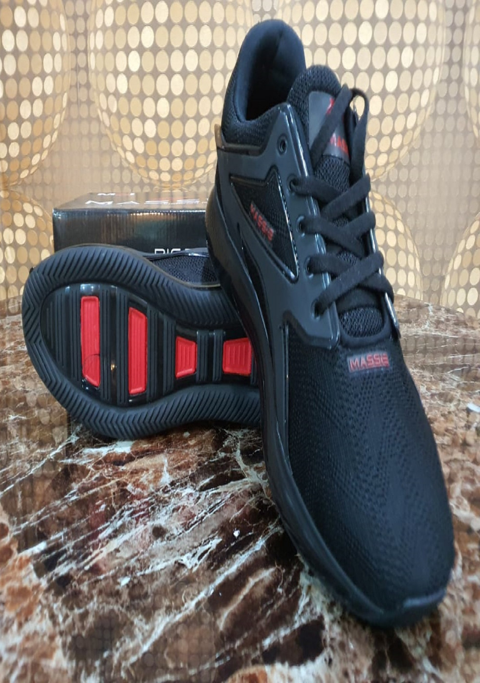 MASSIE Stylish Black Sports Shoes For Men
