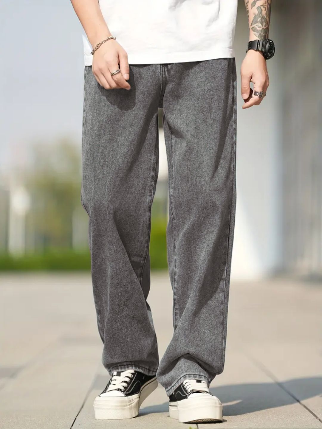 Men's Casual Loose-Fit Baggy Jeans