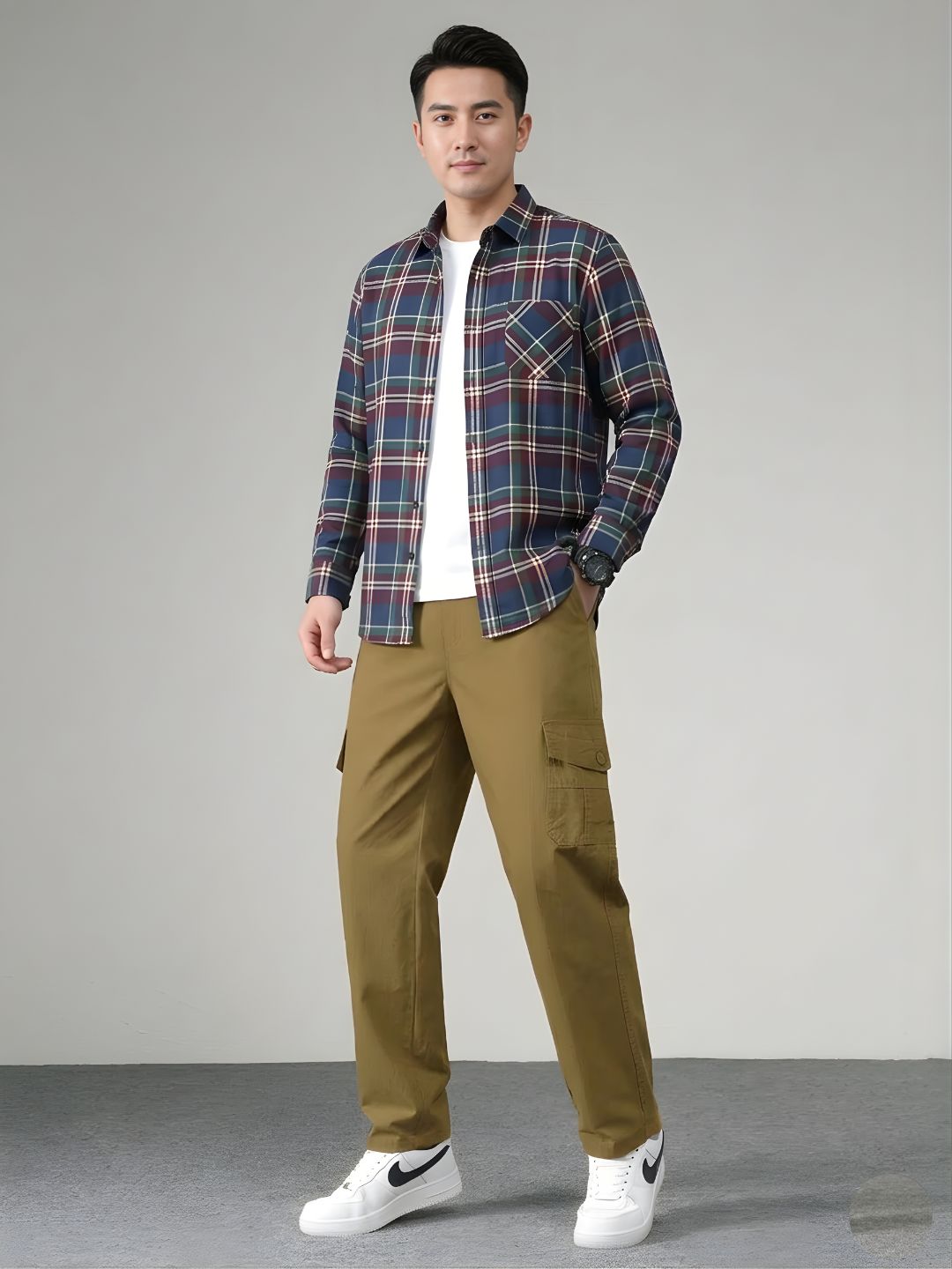 Premium Casual Cargo Trousers - Khaki