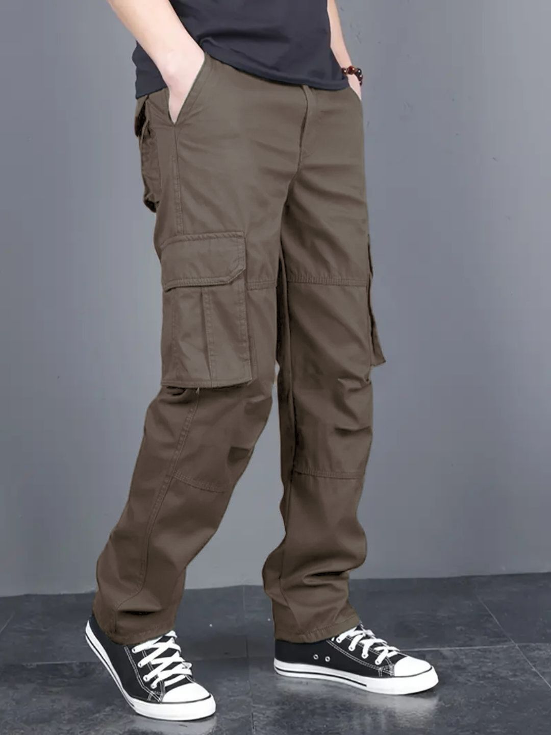 Cotton regular fit cargo Trousers for men