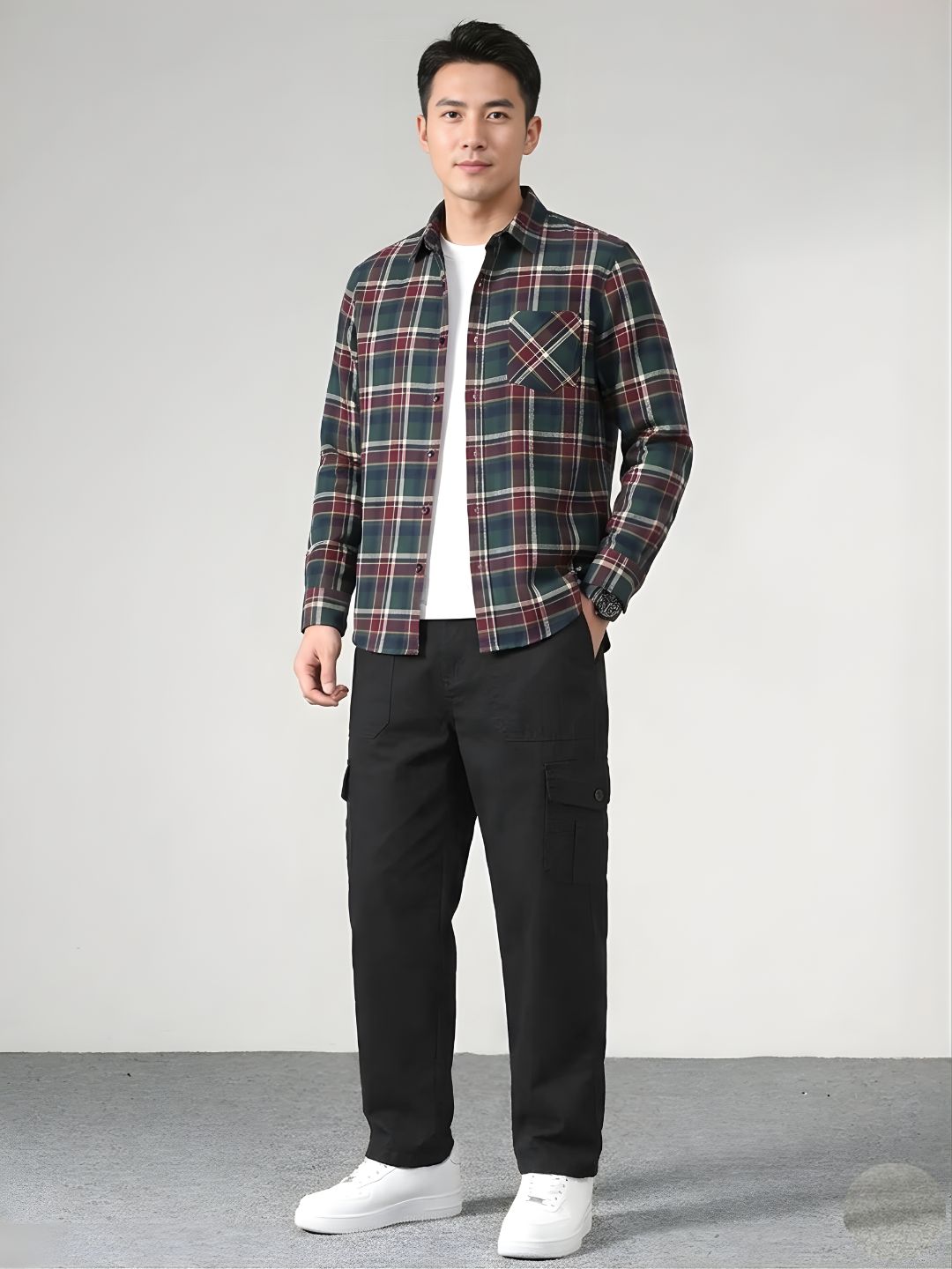 Premium Casual Cargo Trousers - Black