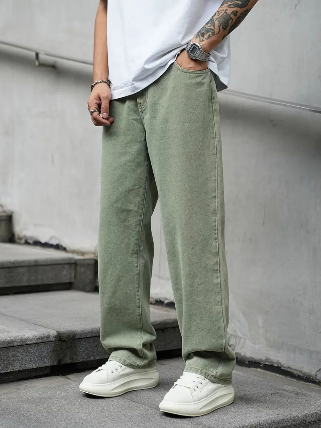 Men's Casual Loose-Fit Baggy Jeans