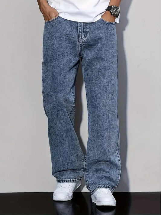Men's Casual Loose-Fit Baggy Jeans