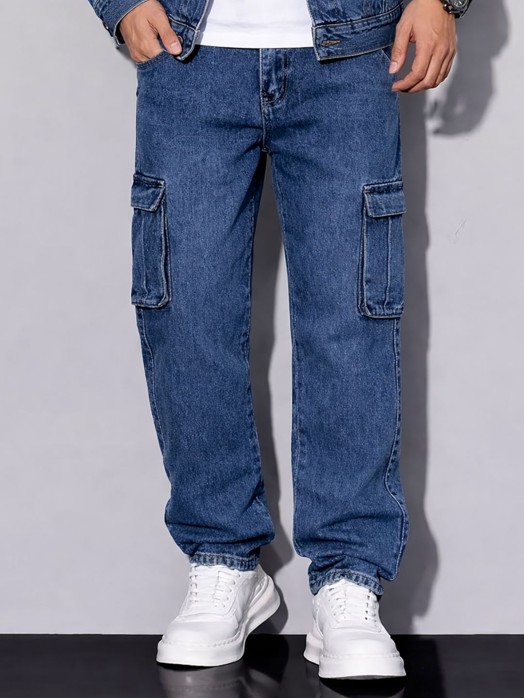 Premium Stretchable Cargo Baggy Jeans – 6 Pocket