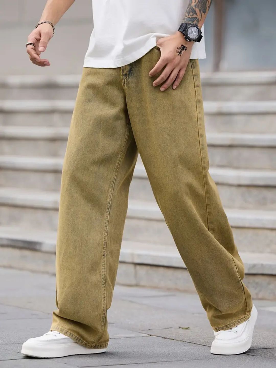 Men's Casual Loose-Fit Baggy Jeans