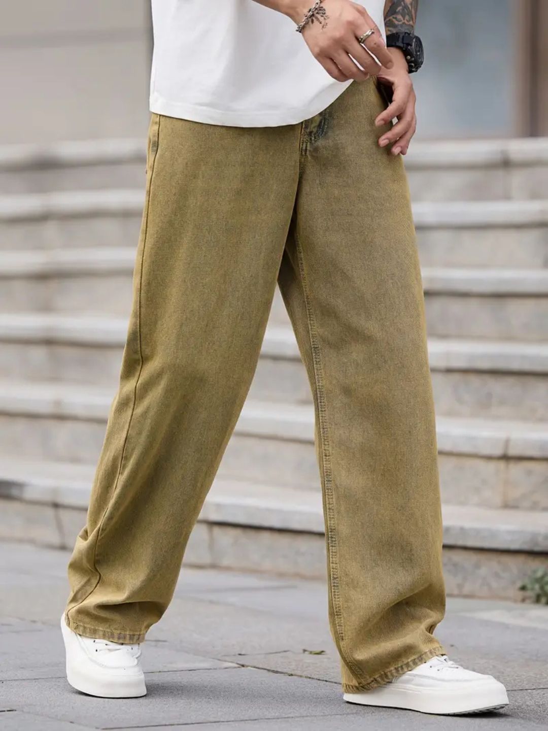 Men's Casual Loose-Fit Baggy Jeans