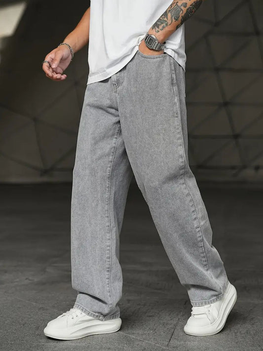 Men's Casual Loose-Fit Baggy Jeans