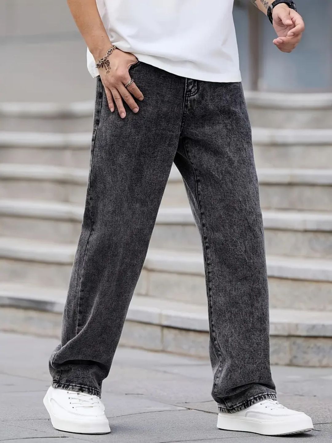 Men's Casual Loose-Fit Baggy Jeans