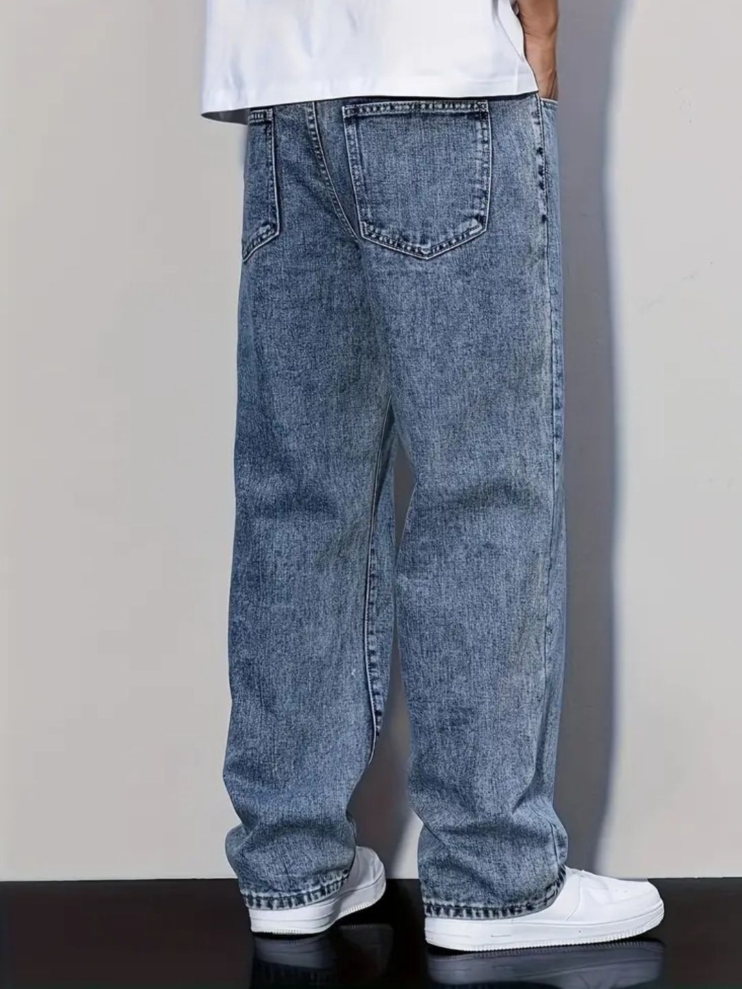 Men's Casual Loose-Fit Baggy Jeans