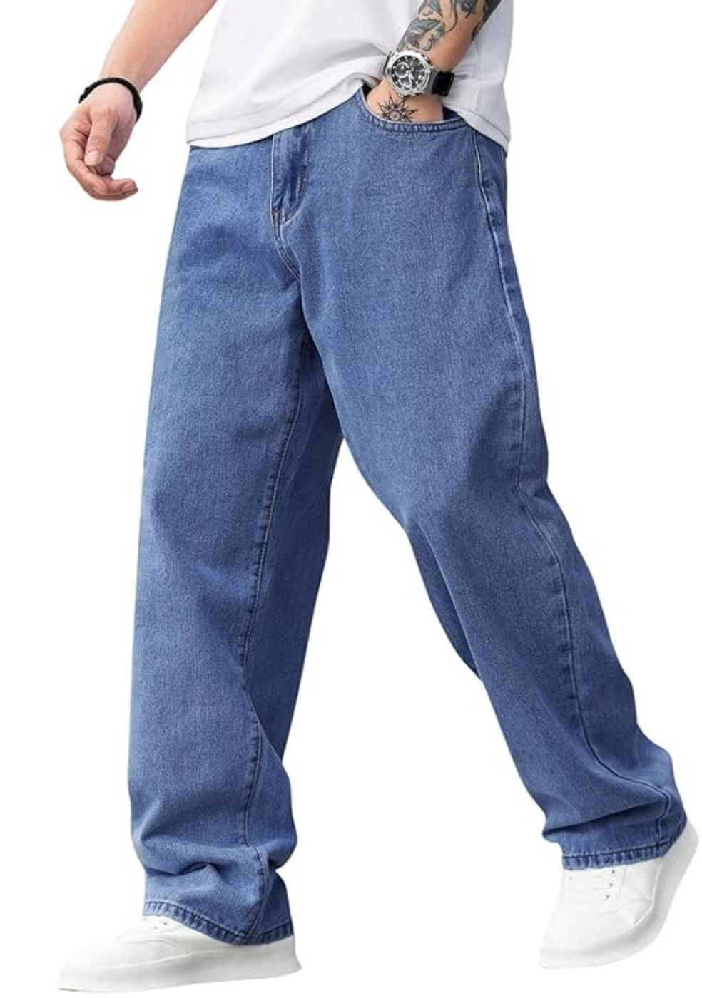 Men's Casual Loose-Fit Baggy Jeans
