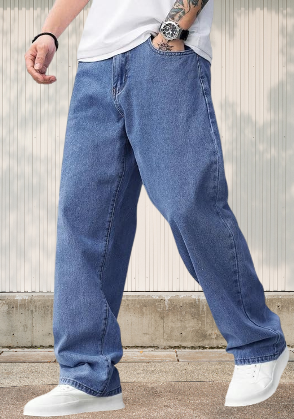 Men's Casual Loose-Fit Baggy Jeans
