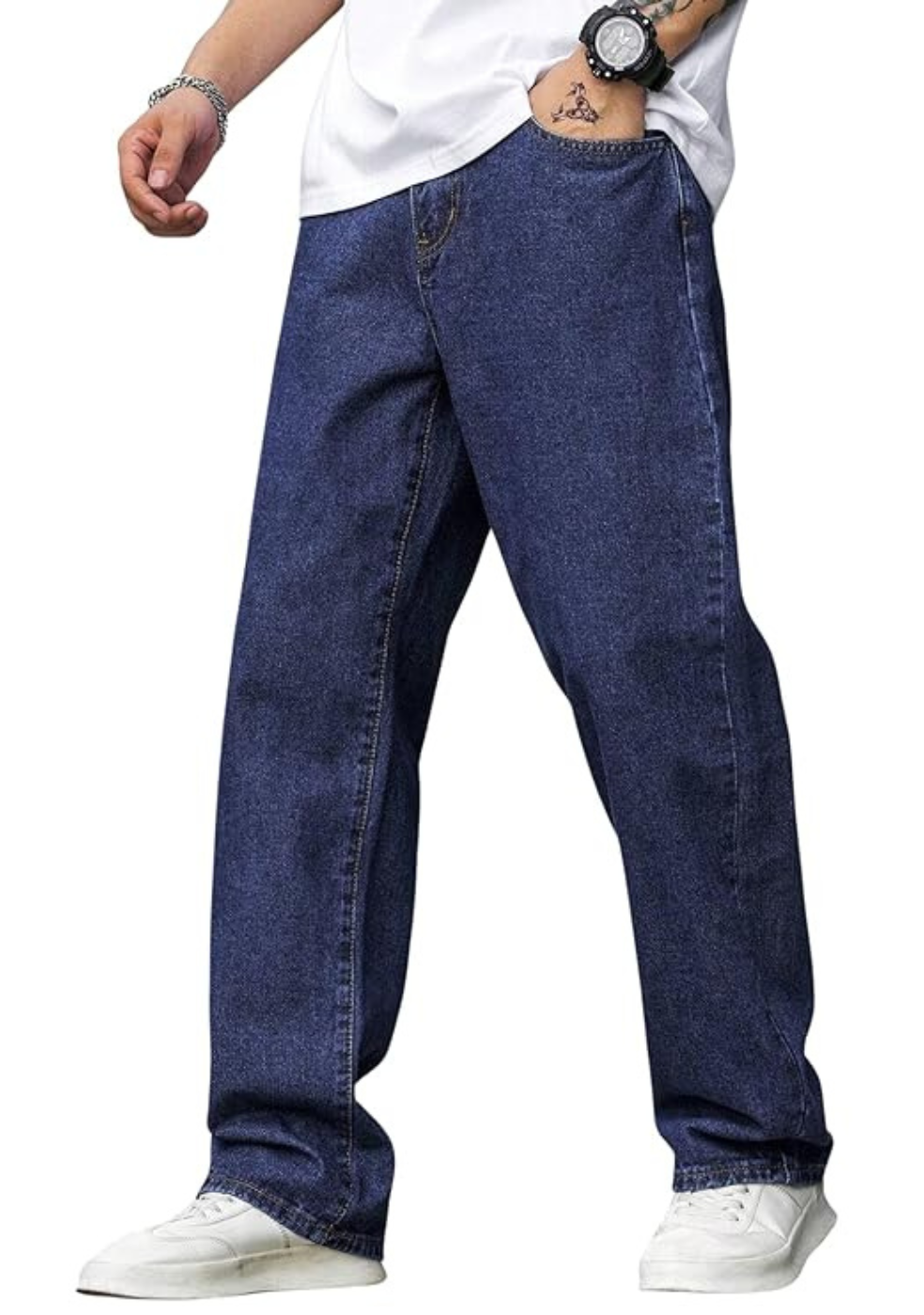 Men's Casual Loose-Fit Baggy Jeans