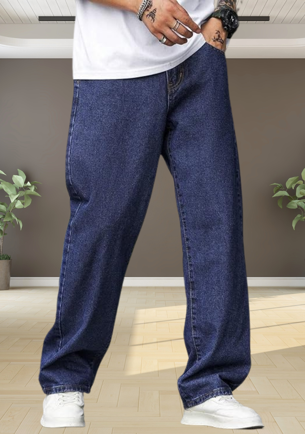 Men's Casual Loose-Fit Baggy Jeans