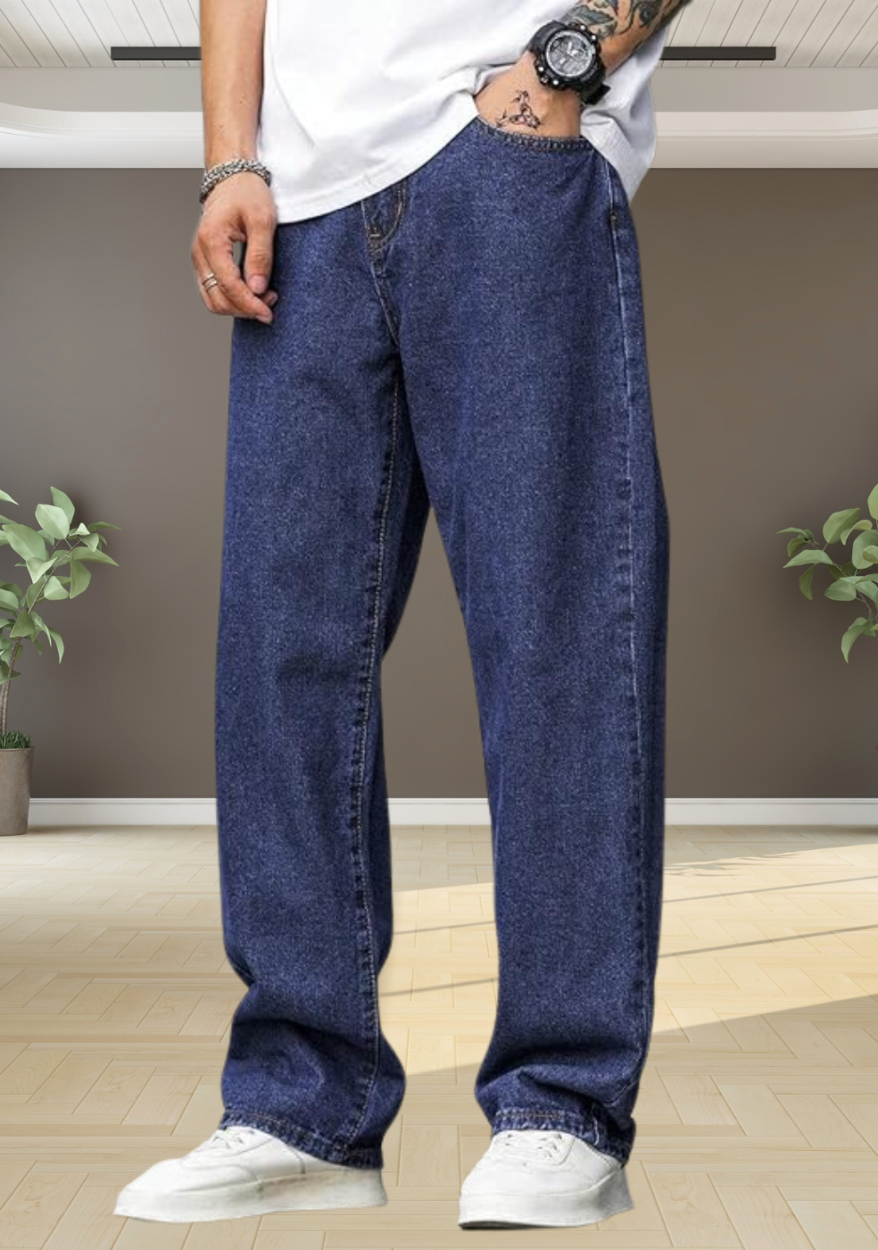 Men's Casual Loose-Fit Baggy Jeans