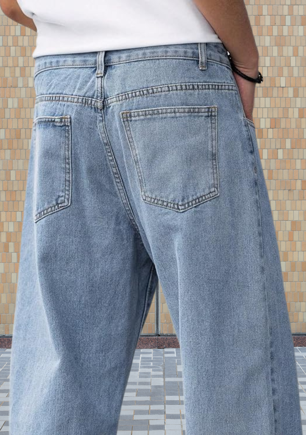 Men's Casual Loose-Fit Baggy Jeans