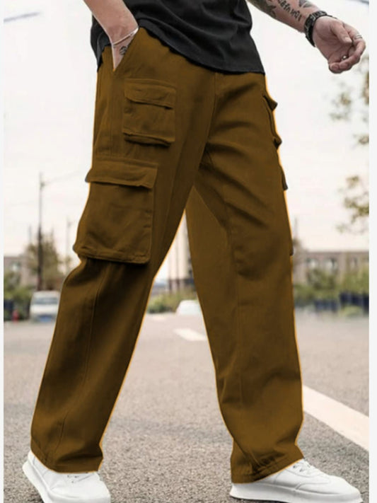 Men's Cotton loose fit cargo pants