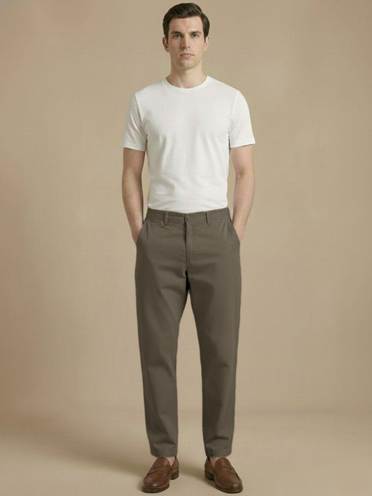 Men's Regular Fit Chino Trouser Pants