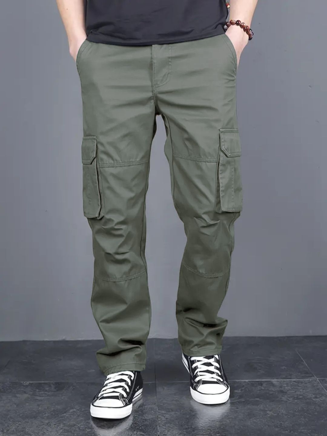 Cotton regular fit cargo Trousers for men