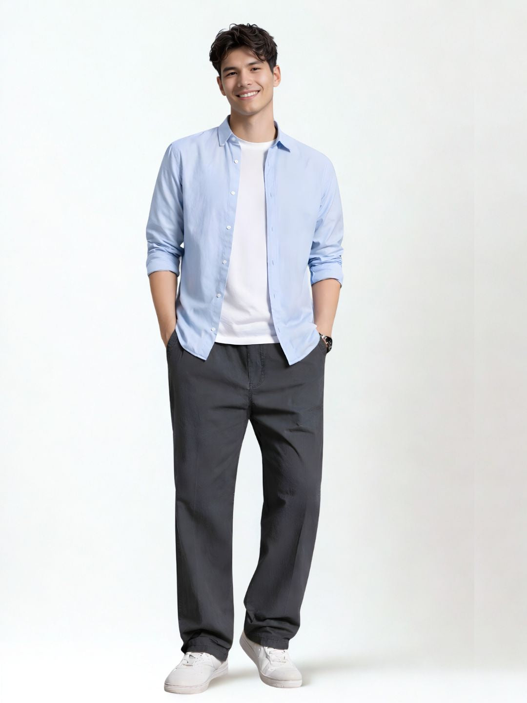 Premium Classic Cotton Trousers - DGray