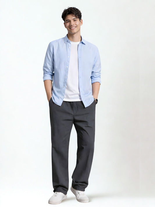 Premium Classic Cotton Trousers - DGray