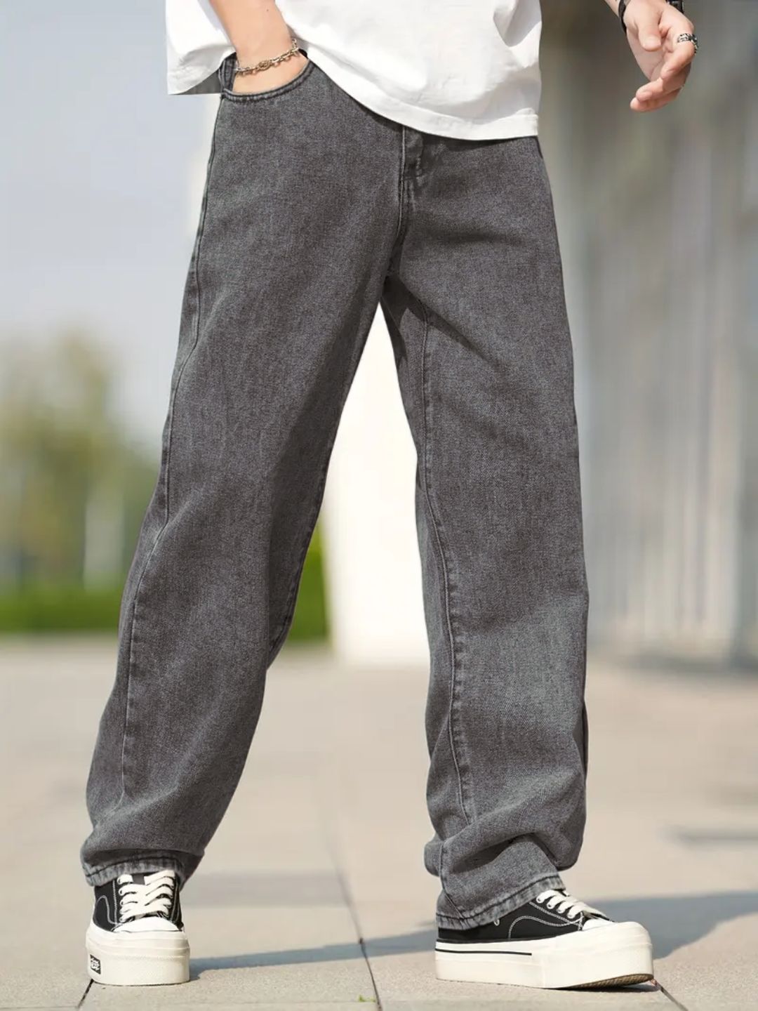 Men's Casual Loose-Fit Baggy Jeans