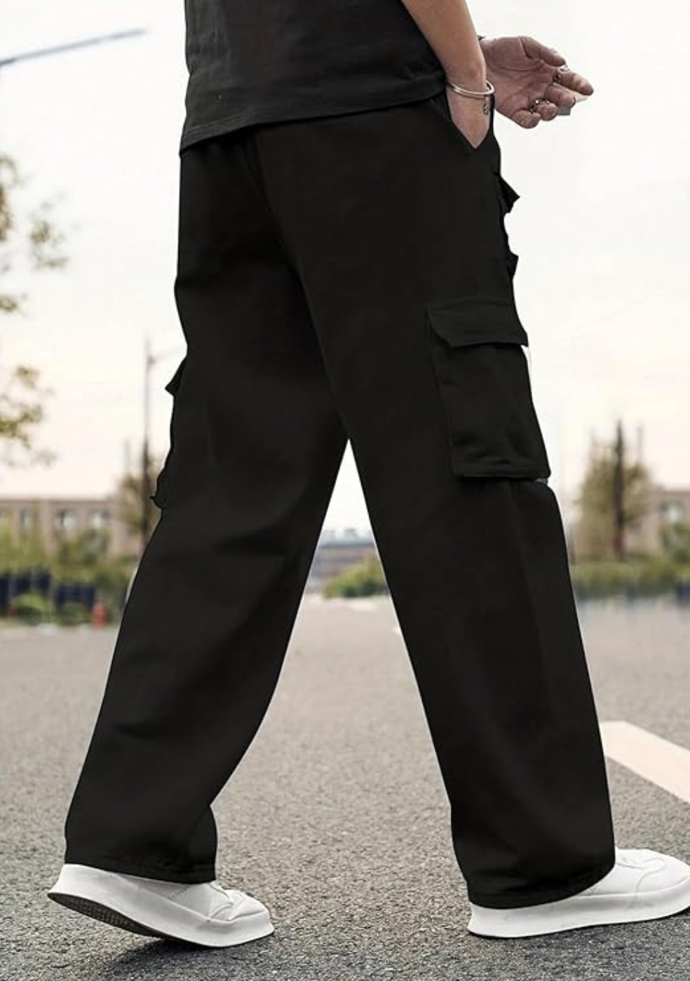 Men's Cotton loose fit cargo Trouser