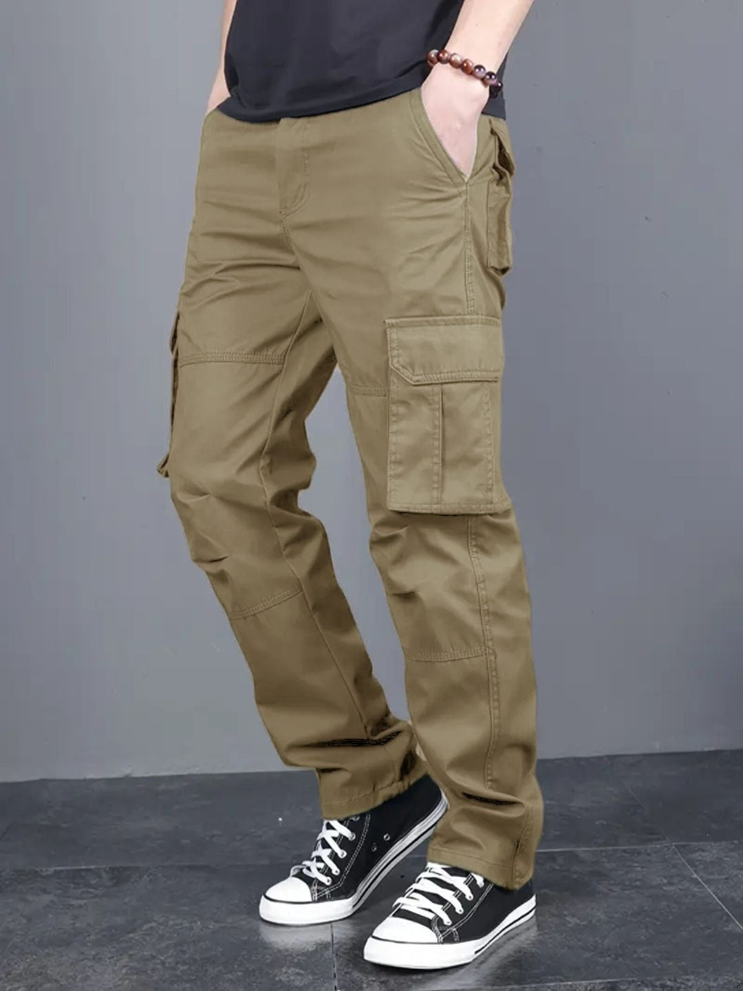 Cotton regular fit cargo Trousers for men