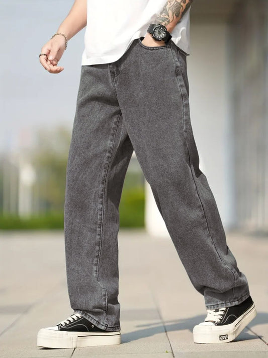 Men's Casual Loose-Fit Baggy Jeans