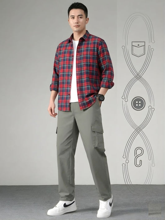 Premium Casual Cargo Trousers - LGray