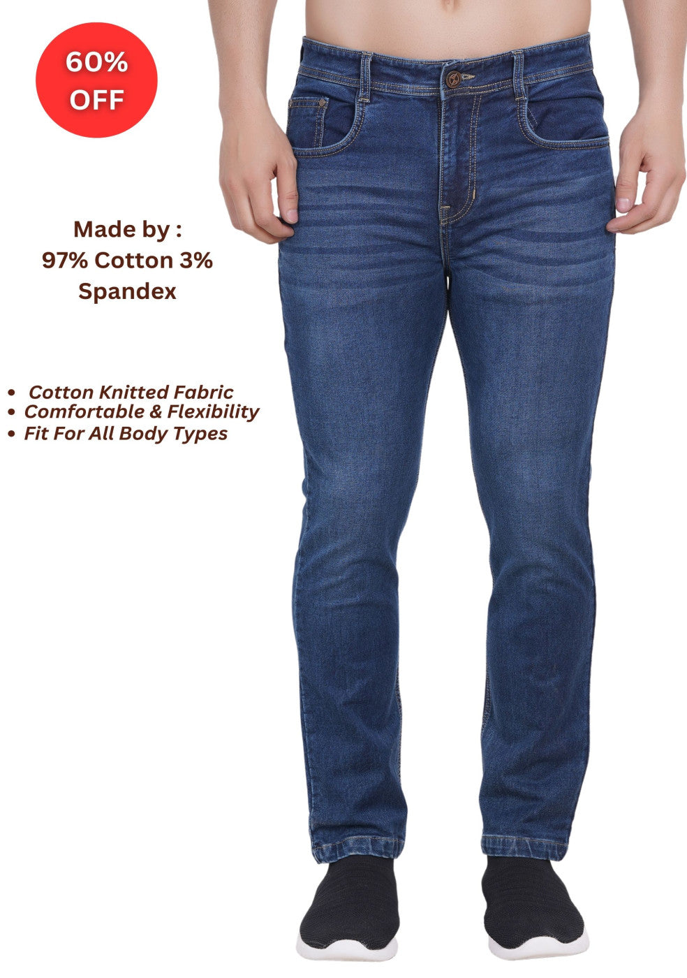 Cotton Jeans for men - AMHUK