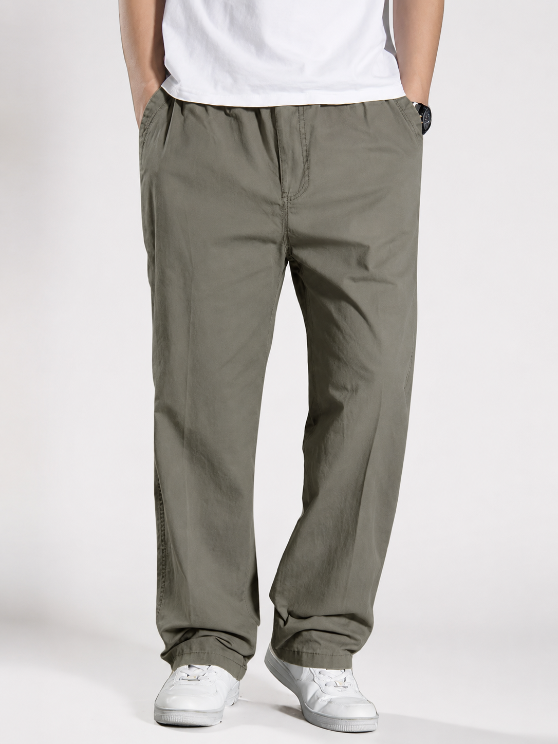 Premium Classic Cotton Trousers - Gray