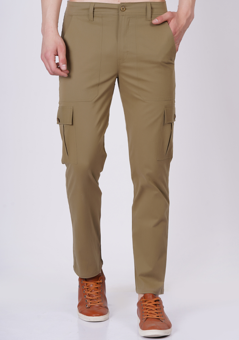 Men Regular fit Cargo Pant With Cross Pocket
