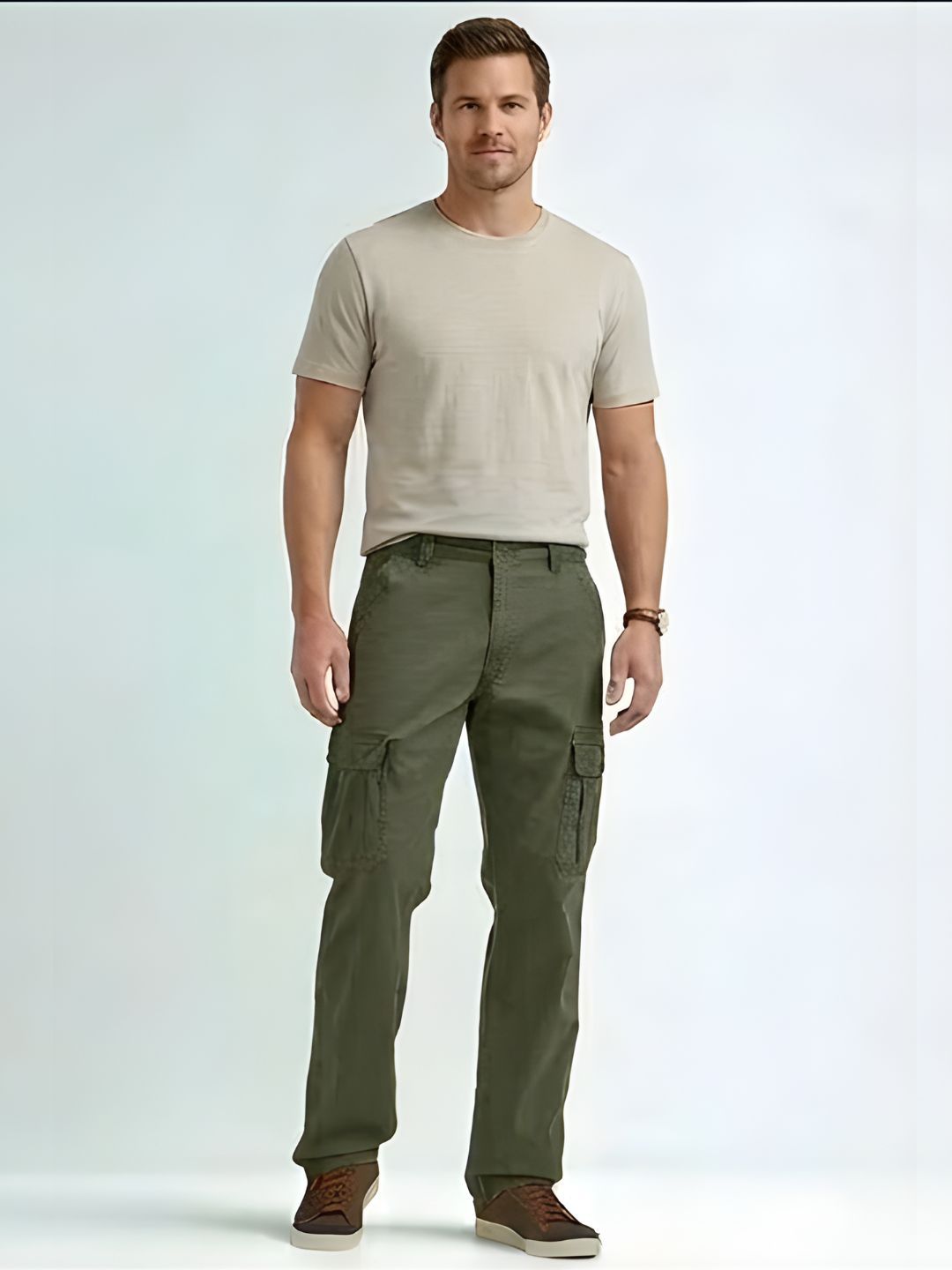 Premium Men's Lycra Cotton Cargo Pants
