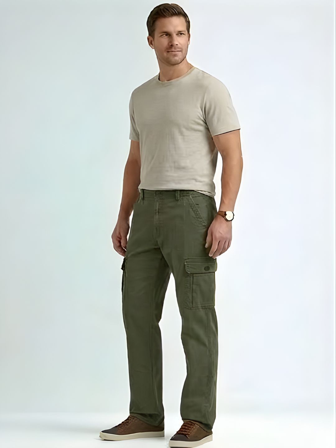 Premium Men's Lycra Cotton Cargo Pants