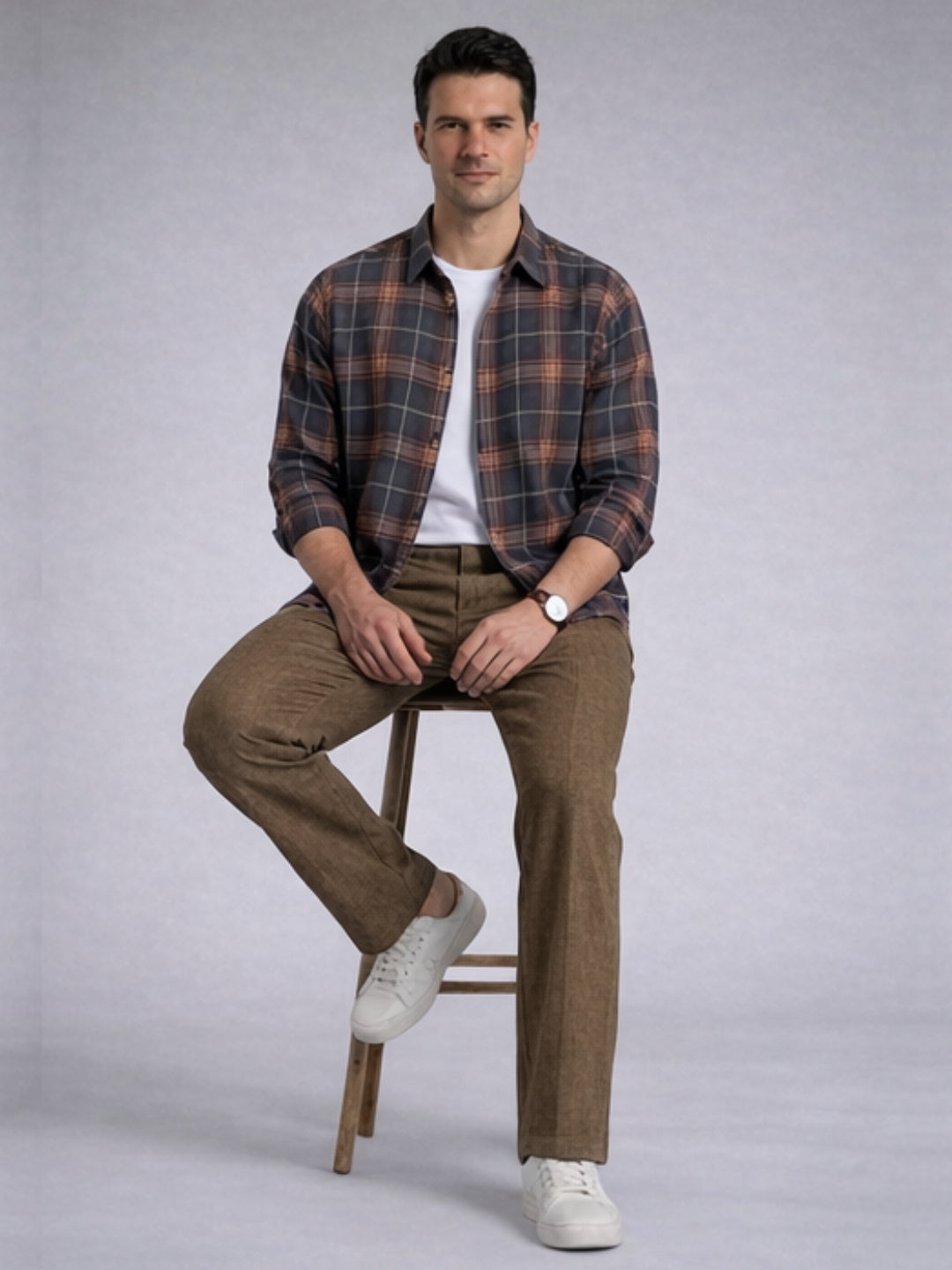 Premium Linen Cargo Pants for Men - BROWN