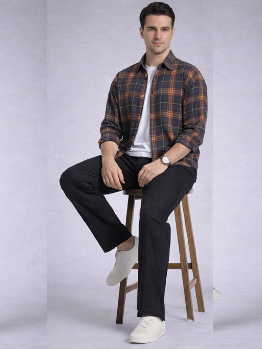 Premium Linen Cargo Pants for Men - Black
