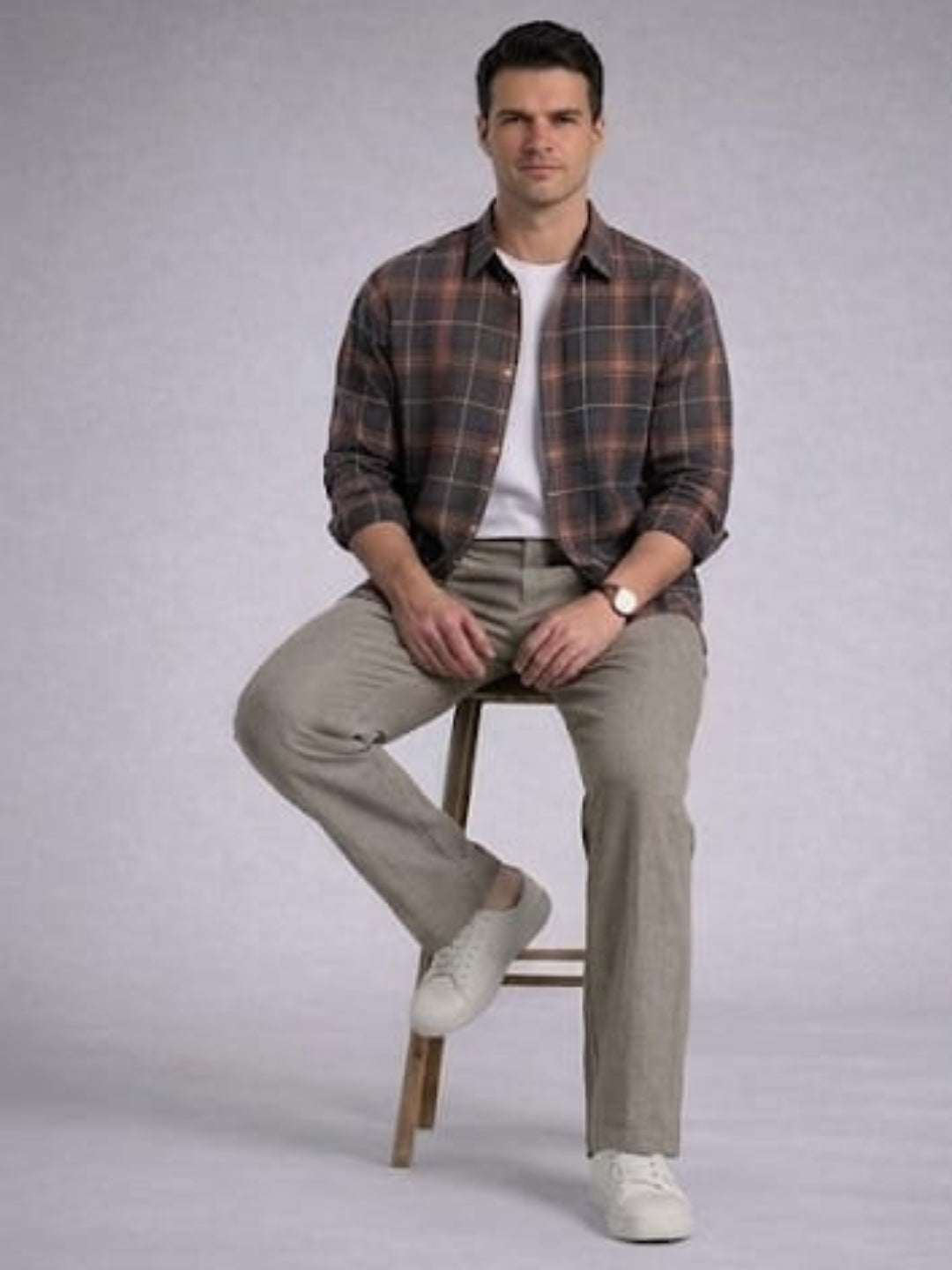 Premium Linen Cargo Pants for Men - LGray