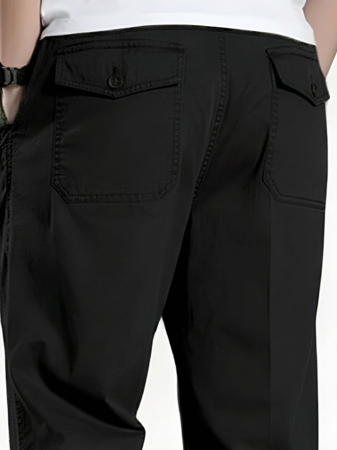 Premium Men's Cotton Pants Lycra - Black