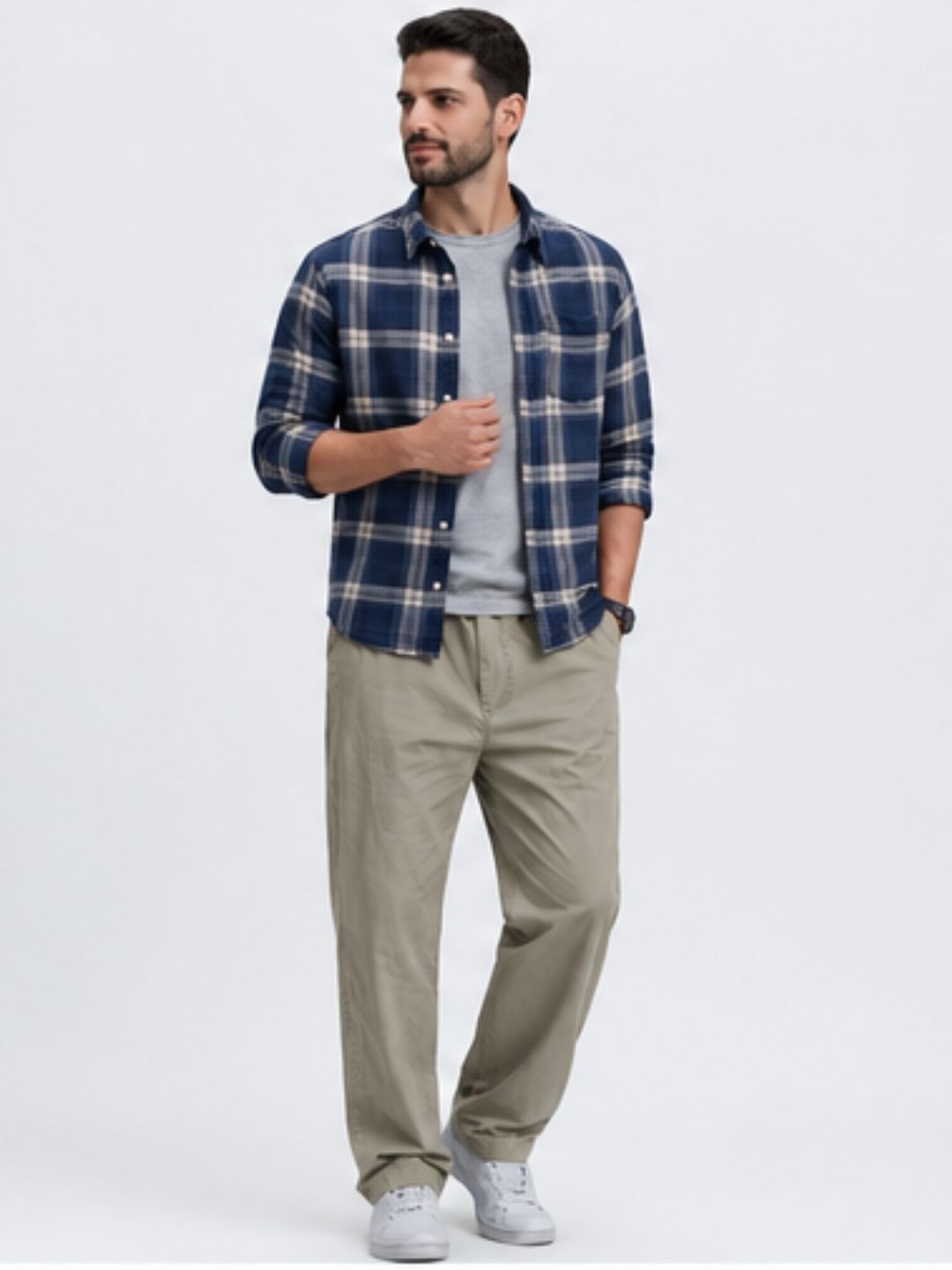 Premium Classic Cotton Trousers - Cream