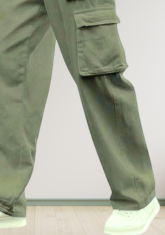 Men's Cotton loose fit cargo Trousers